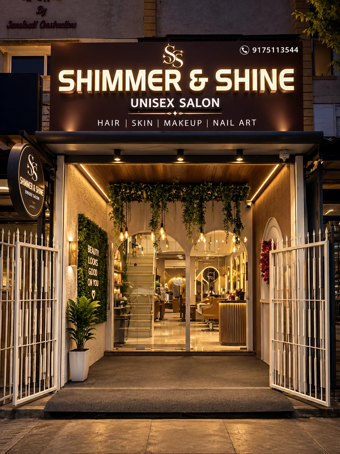 Shimmer & Shine Salon storefront in Dharampeth, Nagpur